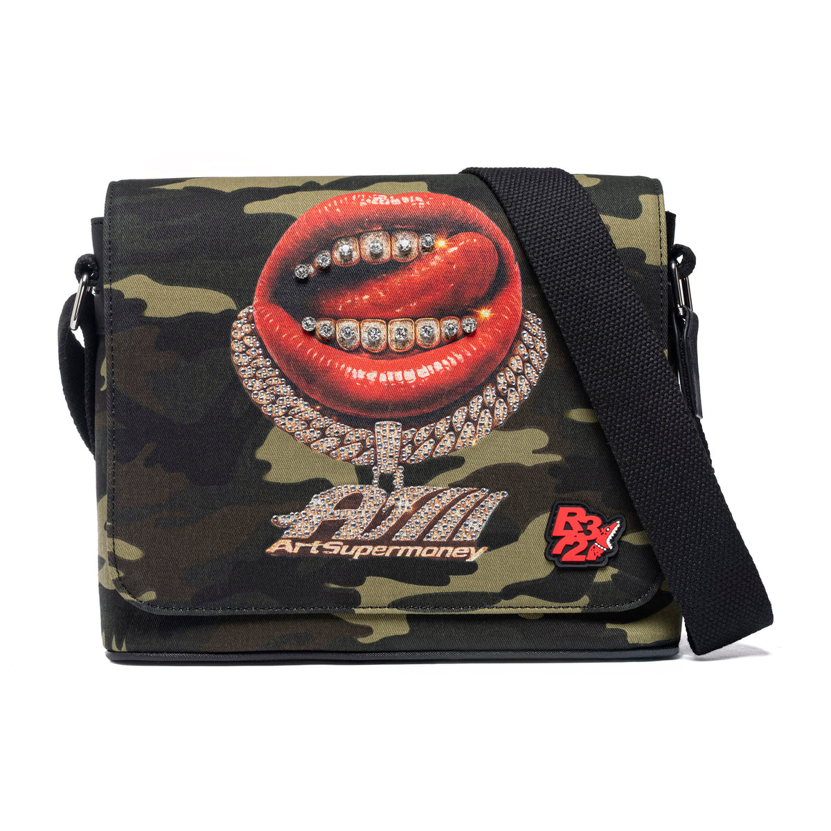 GRILLZ CAMO SHOULDER BAG / COLLAB ARTSUPERMONEY