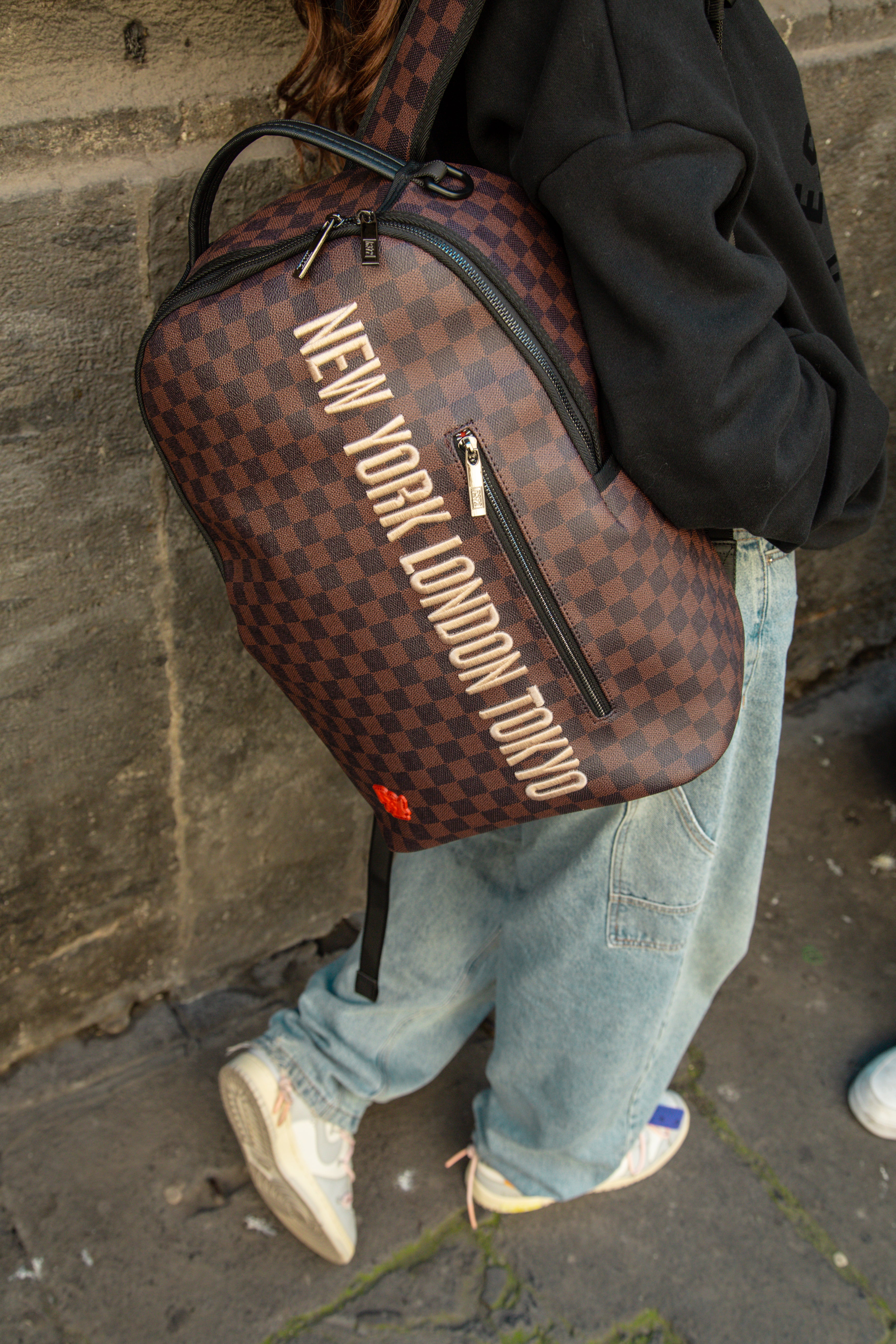 Zaino R372 BACKPACK EMBROIDERY BROWN