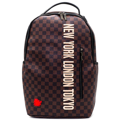 Zaino R372 BACKPACK EMBROIDERY BROWN