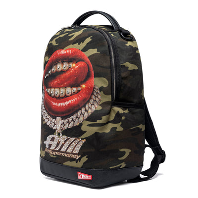GRILLZ CAMO BACKPACK / COLLAB ARTSUPERMONEY