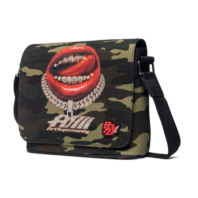 GRILLZ CAMO SHOULDER BAG / COLLAB ARTSUPERMONEY