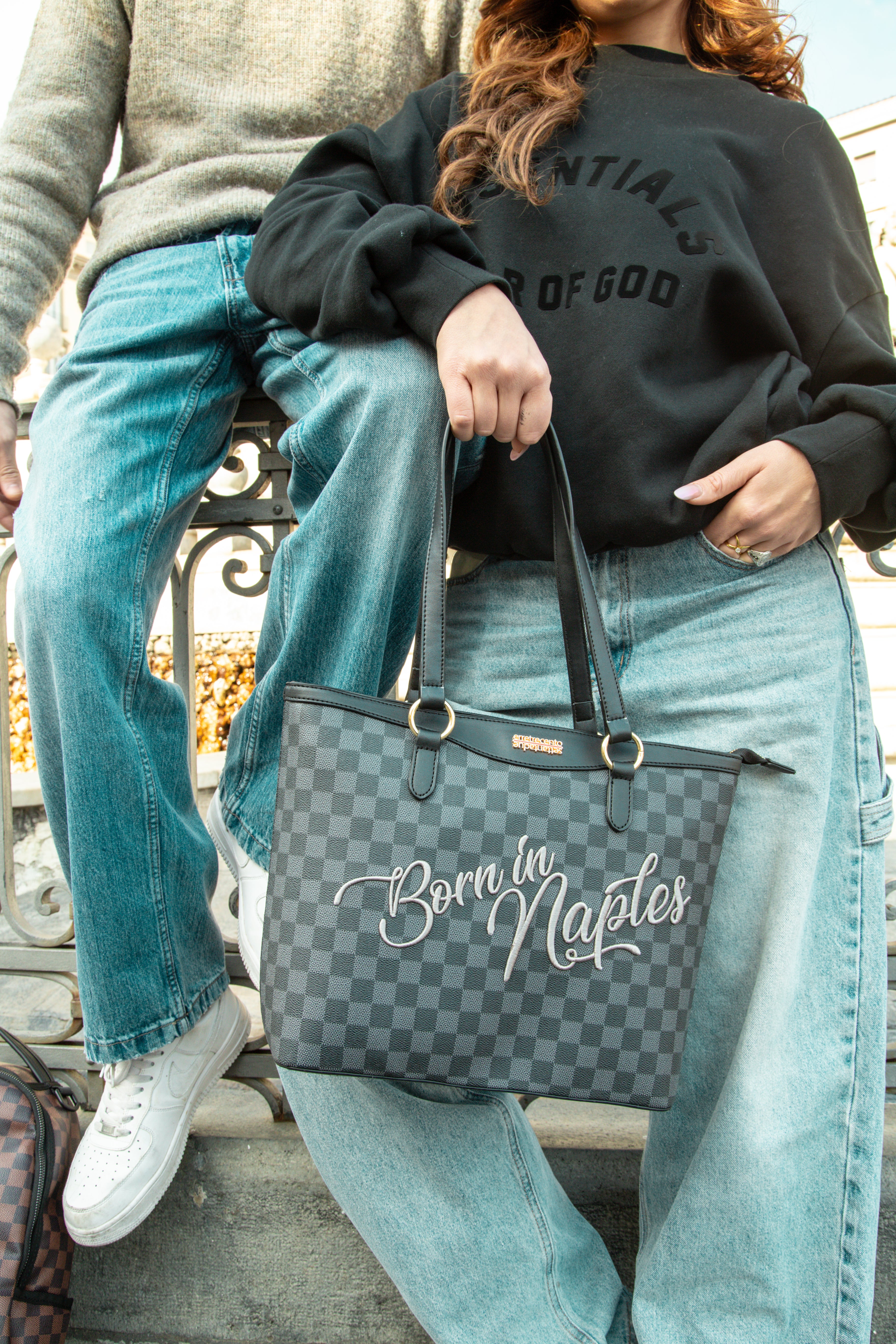 Borsa R372 BORN IN NAPLES SHOPPER WOMAN